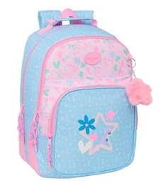 Safta Sac à dos double adapté chariot Blackfit8 Smile 32x42x15 cm - Pour enfant à partir de 3 ans