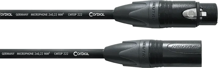 CORDIAL Câble XLR 10 m Doré