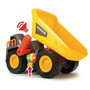 Smoby - Camion de transport Volvo avec fonctions, son et lumière, 30 cm - Produit en plastique pour enfants (18 mois à 6 ans) - Langue: espagnol, portugais