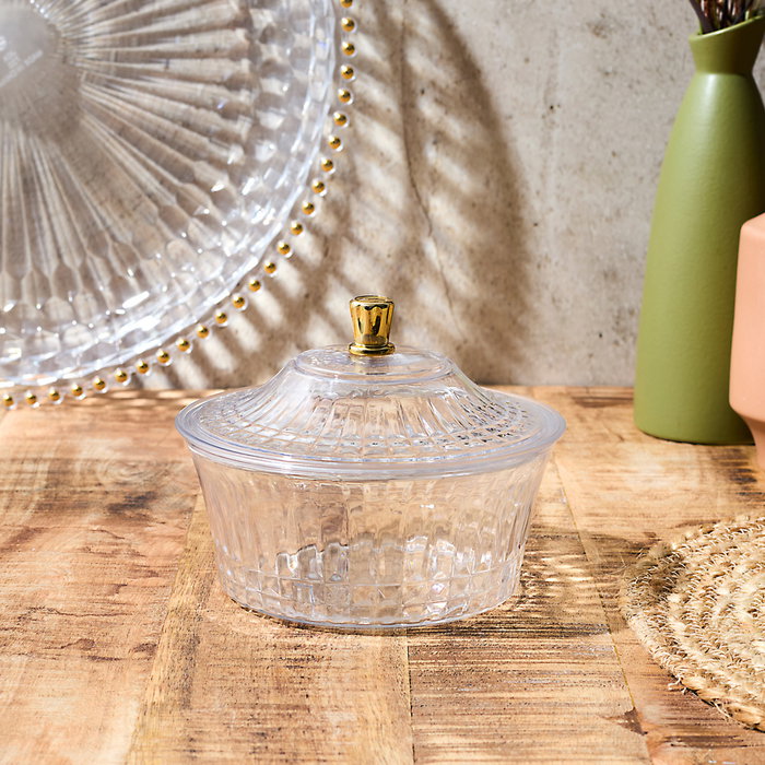 Home Deco Factory Bol avec couvercle en plastique PET MIRAGE