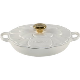 Le Creuset Gourmet Casserole Flower 26 cm blanc