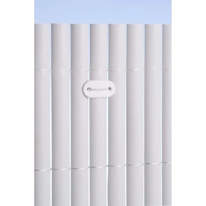 Nature - Set de 26 Fixations pour Écrans et Canisses, avec Attaches et Fil de Fer Plastifié Blanc 4m