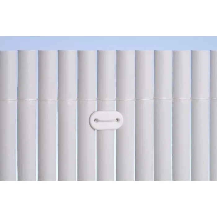 Nature - Set de 26 Fixations pour Écrans et Canisses, avec Attaches et Fil de Fer Plastifié Blanc 4m