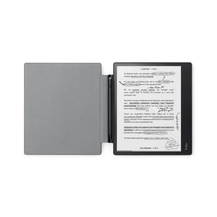 Kobo Étui de protection pour liseuse Kobo Elipsa 2E - Noir - Protection contre les chocs et rayures
