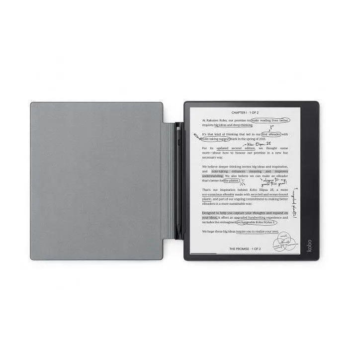 Kobo Étui de protection pour liseuse Kobo Elipsa 2E - Noir - Protection contre les chocs et rayures