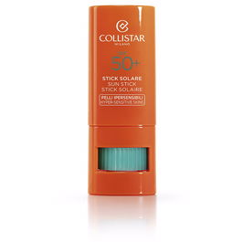 Collistar Stick Solaire Peaux Hypersensibles SPF50+ 9 ml - Haute Protection pour Zones Délicates et Exposées, Résistant à l'Eau