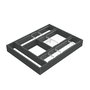 Emuca Organisateur de tiroirs Alumount 450x500, Aluminium, Gris anthracite