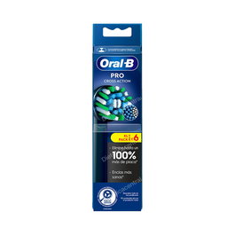 ORAL-B Recambio Cross Action Black 6 Un - Brossettes de Rechange pour Brosse à Dents Électrique