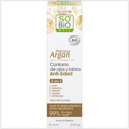 SO´BIO ETIC Contour des yeux et des lèvres à l'acide hyaluronique et à l'argan 15ml BIO