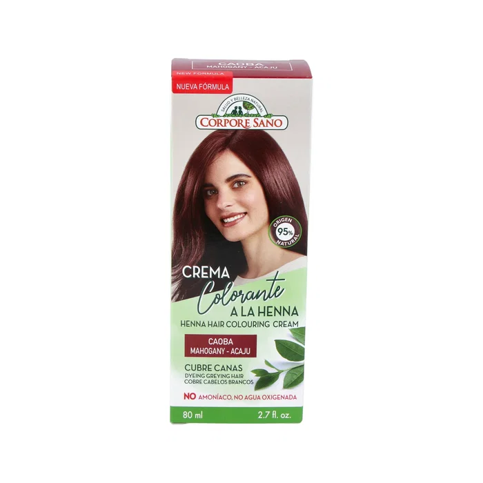 Corpore Sano Crème Colorante Henné Acajou 80ml - Teinture Semi-Permanente Vegan Corpore Sano Crème Colorante Henné Acajou 80ml - Teinture Semi-Permanente Vegan