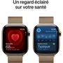 Apple Watch Series 11 GPS + Cellular 42mm - Boîtier or titane et bracelet Milanese Loop or