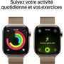 Apple Watch Series 11 GPS + Cellular 42mm - Boîtier or titane et bracelet Milanese Loop or