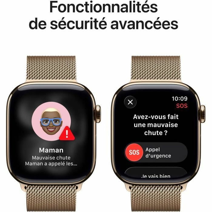 Apple Watch Series 11 GPS + Cellular - 42mm - Boîtier Gold Titanium - Bracelet Gold Milanese Loop Apple Watch Series 11 GPS + Cellular - 42mm - Boîtier Gold Titanium - Bracelet Gold Milanese Loop