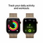 Apple Watch Series 11 GPS + Cellular - 42mm - Boîtier Gold Titanium - Bracelet Gold Milanese Loop