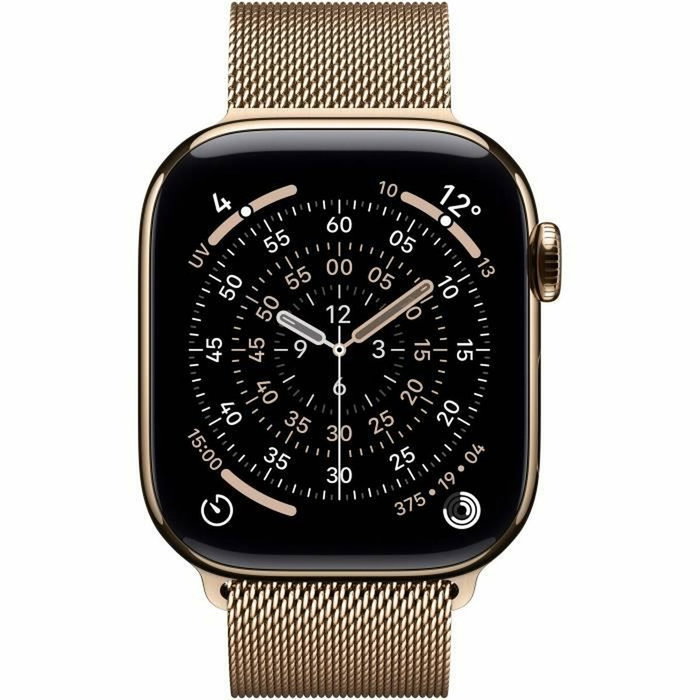 Apple Watch Series 11 GPS + Cellular - 42mm - Boîtier Gold Titanium - Bracelet Gold Milanese Loop Apple Watch Series 11 GPS + Cellular - 42mm - Boîtier Gold Titanium - Bracelet Gold Milanese Loop