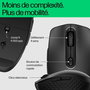 HP 695 Souris Sans Fil Rechargeable Bluetooth avec Charge Qi, 6 Boutons Programmable, 4000 PPP, Périphérique Léger et Écologique en Français