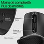 HP 695 Souris sans fil rechargeable Bluetooth avec charge Qi, 6 boutons programmables, 4000 PPP, compatible multi-appareils