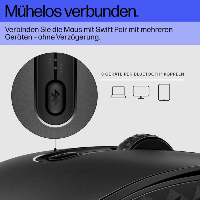 HP 695 Souris Bluetooth® Rechargeable Noire