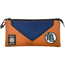 KARACTERMANIA Etui Portatout Dragon Ball Suit Triple - 3 compartiments étanches - 23x11x7 cm - En matériau recyclé