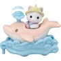 Sylvanian Families - Mini-figurines et petit train de la mer - Set avec bateau, dauphin et bébés Phoque et Chat - Jeu créatif pour enfant dès 3 ans