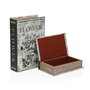 Boîte Décorative Versa Toile Bois MDF Fleurs Livre