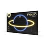Forever Néon LED Saturn Yellow - Lampe Décorative Murale avec Support, Alimentation USB ou Piles, Idéal pour Salon et Bar, 30 cm