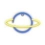 Forever Néon LED Saturn Yellow - Lampe Décorative Murale avec Support, Alimentation USB ou Piles, Idéal pour Salon et Bar, 30 cm