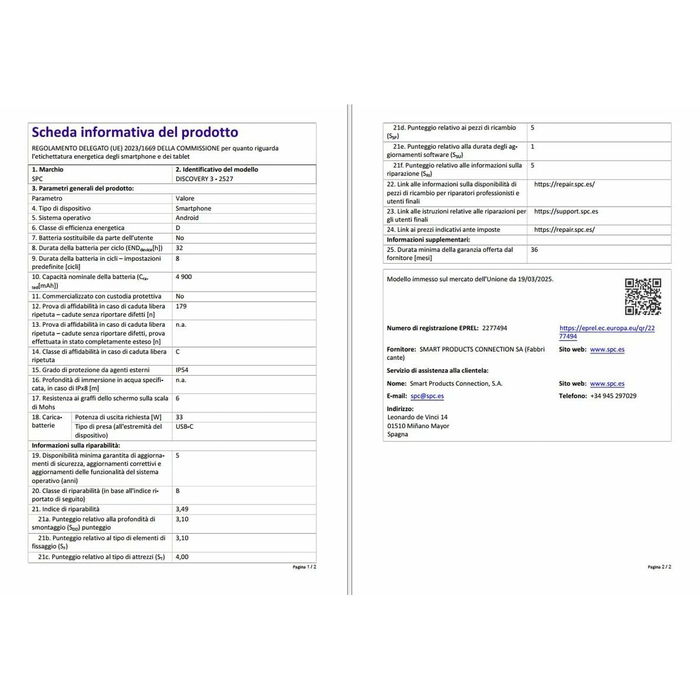 Smartphone SPC Discovery 3 6,8" 4 GB RAM 128 GB Noir Unisoc Smartphone SPC Discovery 3 6,8" 4 GB RAM 128 GB Noir Unisoc