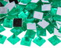 Innspiro Gemmes décoratives acryliques carrées vertes 16x16mm, 500 unités env.
