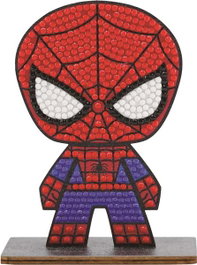 Crystal Art Buddy - Kit Créatif de Cristaux Brillants Spider-Man - Art Diamant et Perles à Broder - 12 x 19,5 x 1,5 cm - À Partir de 3 Ans