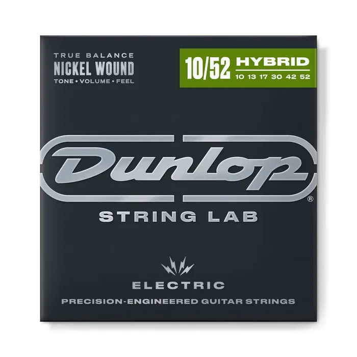 Dunlopst Nickel Light Heavy 10-52 Jeu de cordes pour guitare électrique