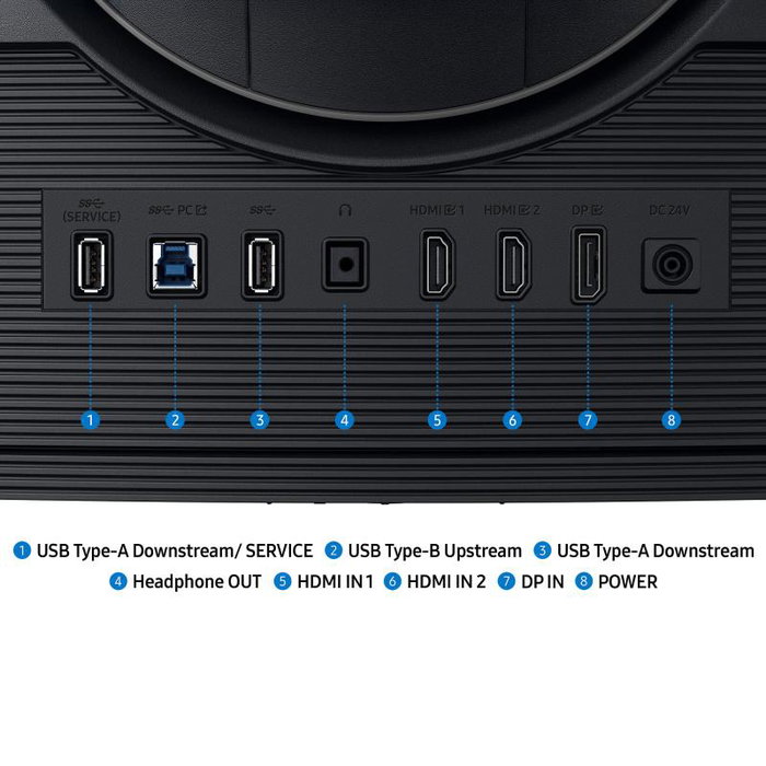 Samsung LS37FG750EUXEN - Écran PC Gamer Odyssey G7 G75F, 37", Quad HD, 240 Hz, HDMI, DisplayPort, USB Hub