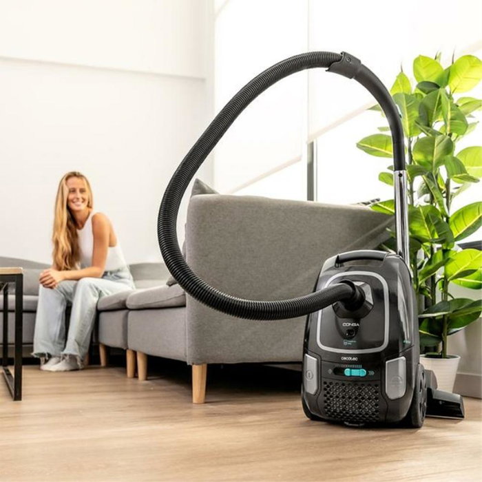 Cecotec Conga Powerbag 4000XL Aspirateur traîneau avec sac 4L, 890W, accessoires inclus, noir