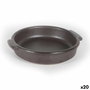 Anaflor Cazuela Barro Anaflor 15 cm Noir Céramique Mate 20 Unités - Compatible Lave-vaisselle, Micro-ondes, Four, Vitrocéramique, Gaz, Électrique
