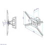 Phoenix Support Mural Articulé pour TV, Rotatif et Inclinable, Compatible VESA 200x200 à 600x400 mm, Jusqu'à 35 kg