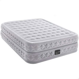 Intex Supreme Air-Flow - Matelas gonflable double 2 places en PVC, Structure Fiber-Tech, 152x203x51 cm - Gris