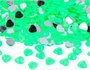 Innspiro Gemas de cœur en acrylique vert fluo 10x10 mm, 1000 pièces