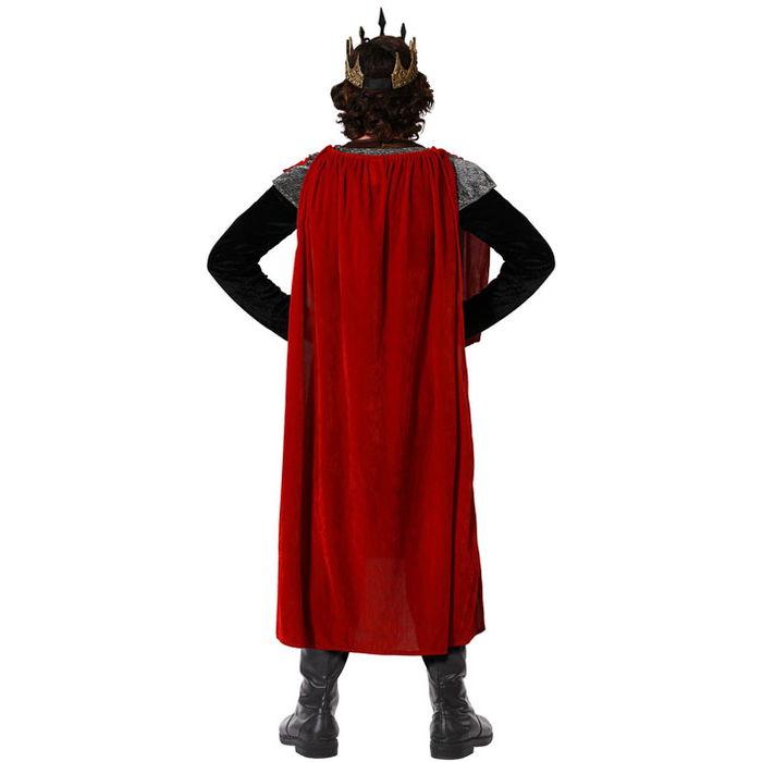 Déguisement Adulte Homme Roi Médiéval Rouge Avec Cape Taille XL - Composition: Polyester, Contient: Combinaison, Tunique, Ceinture