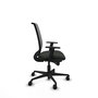 Chaise Alares Synchro 5 positions tissu Noir Base en nylon noir Accoudoir 1D Sans appui-tête Roulettes 65mm nylon