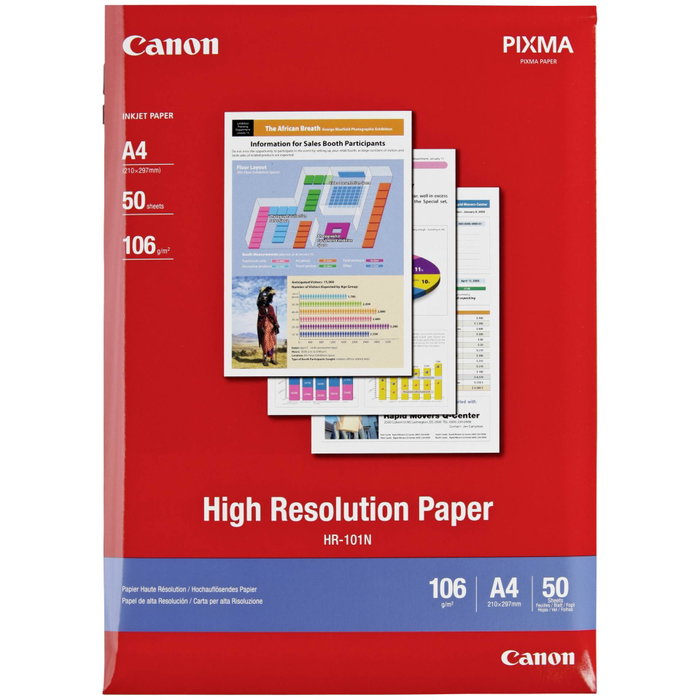 Canon HR-101N Papier A4 106 g/m² 50 feuilles Canon HR-101N Papier A4 106 g/m² 50 feuilles