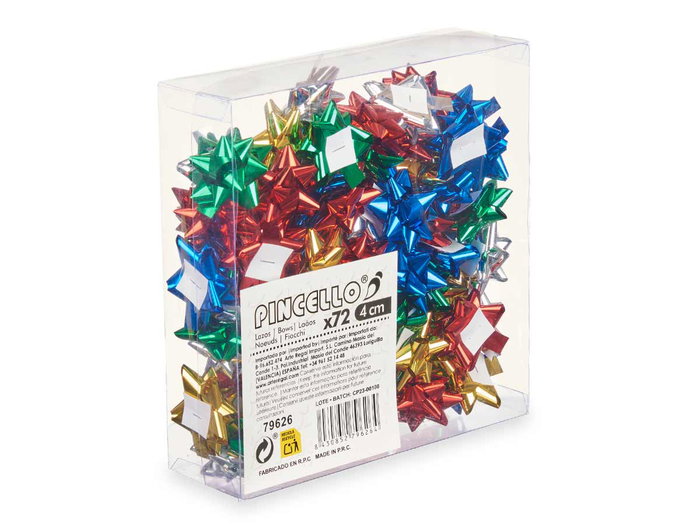 Pincello Lot de 72 Rubans Brillants PVC 4 cm Multi-Couleurs 19x19x6 cm (Set de 12) Pincello Lot de 72 Rubans Brillants PVC 4 cm Multi-Couleurs 19x19x6 cm (Set de 12)