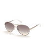 Guess Gafas Lunettes de Soleil Aviateur Femme GU7470-S 28E Monture Or Rose, Verre Marron
