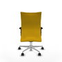 Piqueras Y Crespo Chaise Albacete Confidente Jaune avec Mécanisme Synchrone et Base en Aluminium