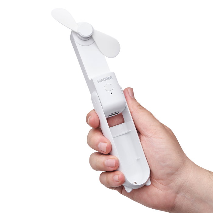 MAURER Mini Ventilateur Plegable Rechargeable avec 3 Vitesses et Fonction Powerbank