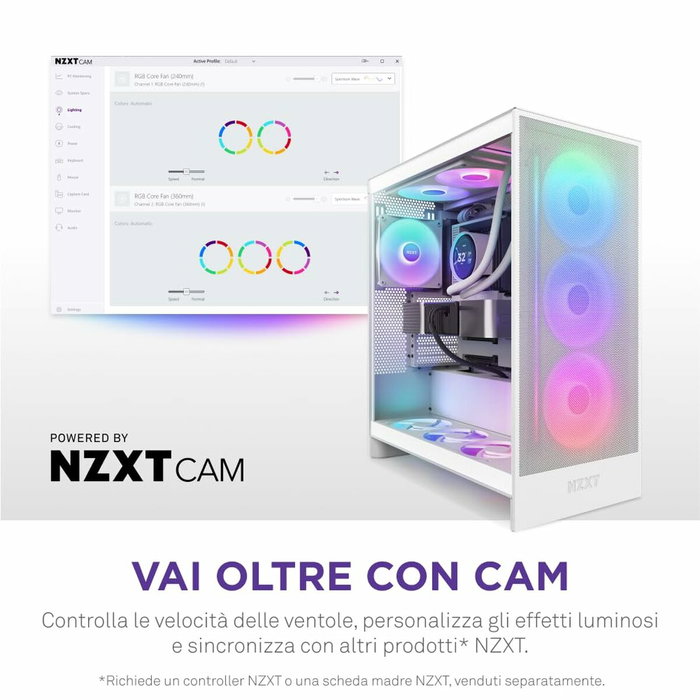 NZXT F420RGB Core RF-U42HF-W1 Blanc