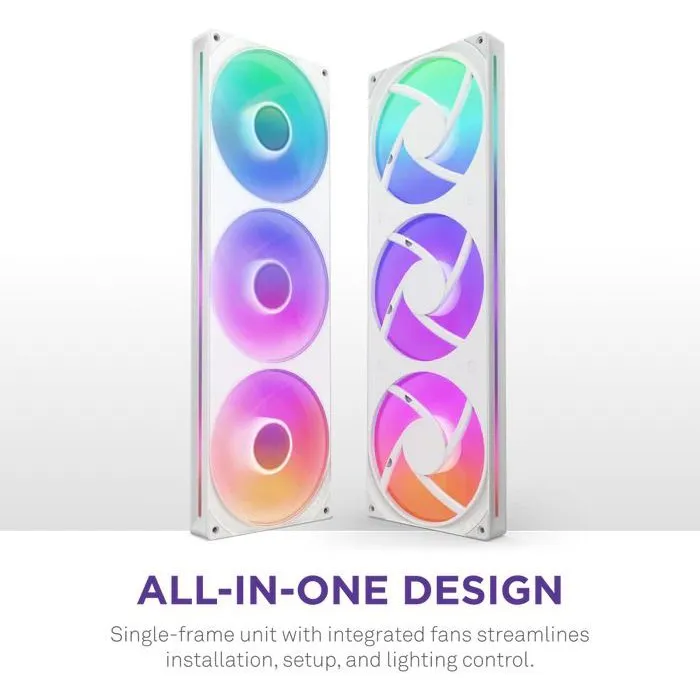 NZXT Ventilateur PC F420RGB Core à cadre unique RF-U42HF-W1 Ø 420 mm Blanc NZXT Ventilateur PC F420RGB Core à cadre unique RF-U42HF-W1 Ø 420 mm Blanc