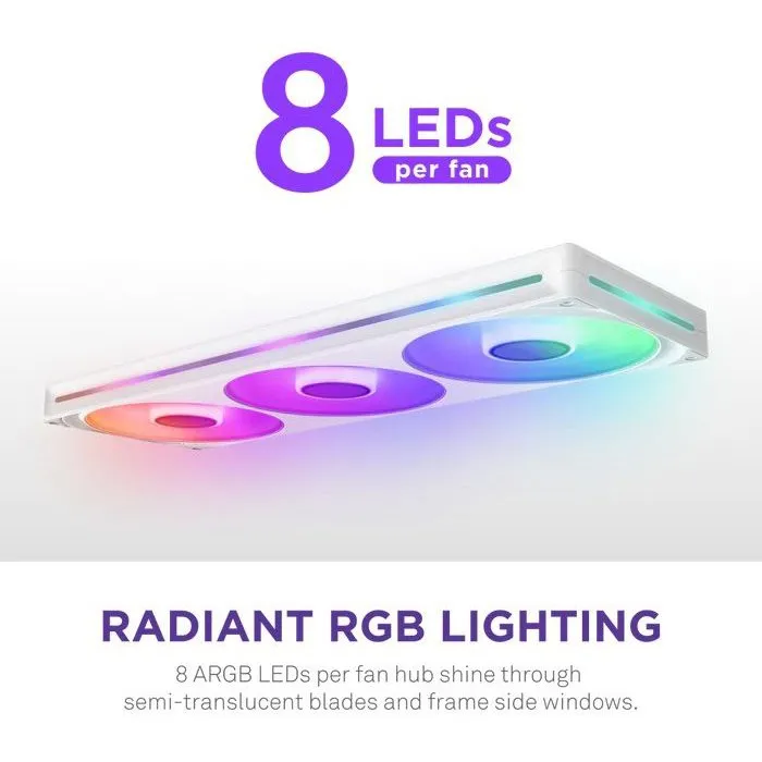 NZXT Ventilateur PC F420RGB Core à cadre unique RF-U42HF-W1 Ø 420 mm Blanc NZXT Ventilateur PC F420RGB Core à cadre unique RF-U42HF-W1 Ø 420 mm Blanc