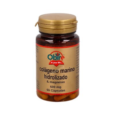 OBIRE Collagène marin hydrolysé + magnésium 600 mg, 60 capsules