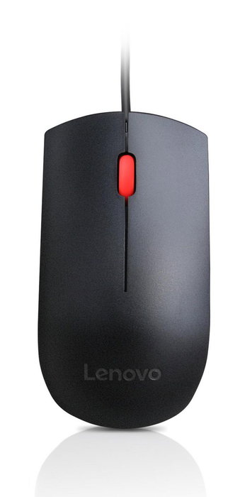 Lenovo Souris USB Optique Ergonomique, 1600 DPI, Design Ambidextre, Câble 1.8 m