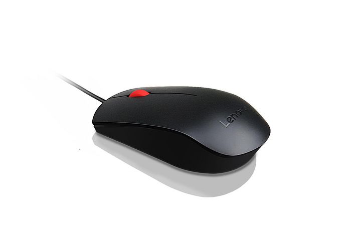 Lenovo Souris USB Optique Ergonomique, 1600 DPI, Design Ambidextre, Câble 1.8 m